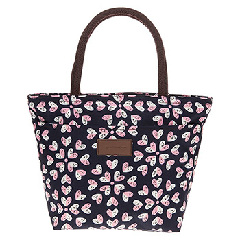 Hearts Waterproof Handbag Navy